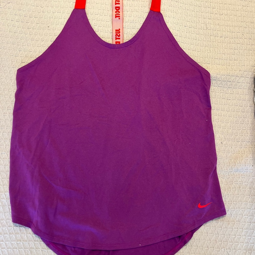 Purple and Red Athletic Nike Tank Top
